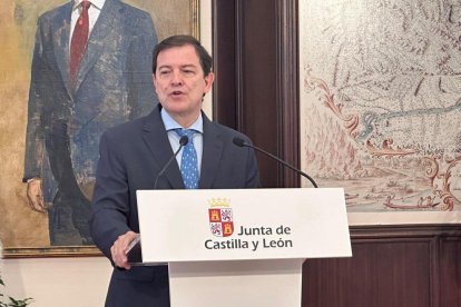Mañueco este sábado en la presentación de su cuarto gobierno.