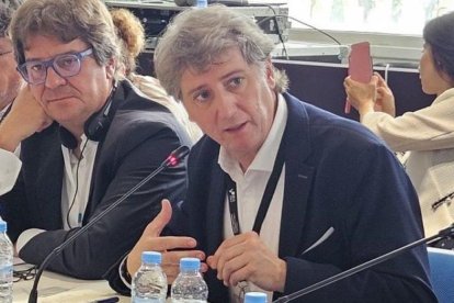 Carlos Martínez, este martes en el foro en el que está participando en Tánger.