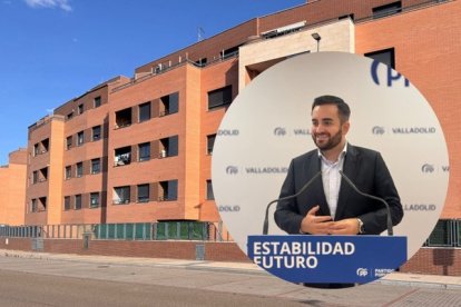 Alonso junto al edificio de Arroyyo donde hay varias viviendas ocupadas ilegalmente.