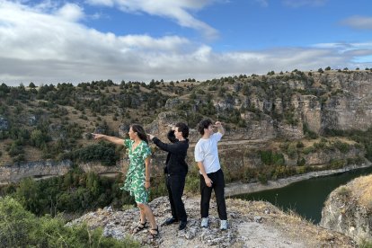 Los creadores de contenidos en su recorrido por la provincia de Segovia.