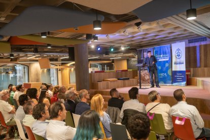 Javier Rubio durante su intervención en la jornada celebrada en el edificio Nexo de Burgos.