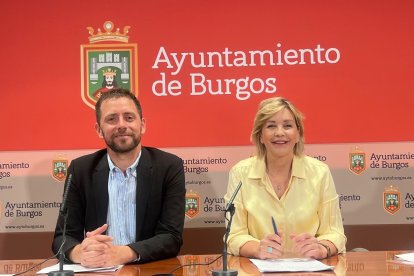 Josué Temiño y Sonia Rodríguez, portavoz y viceportavoz del grupo municipal socialista, respectivamente.