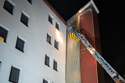 Intervención de los bomberos anoche en Santa Catalina.