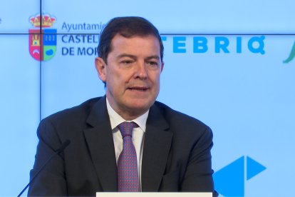 Mañueco, durante su intervención.