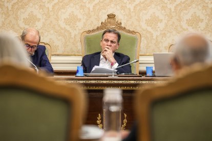 El presidente de la Diputación, Borja Suárez, durante el Debate sobre el Estado de la Provincia.