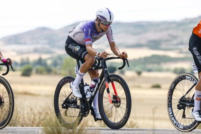 Fagúndez durante la Vuelta a Burgos.
