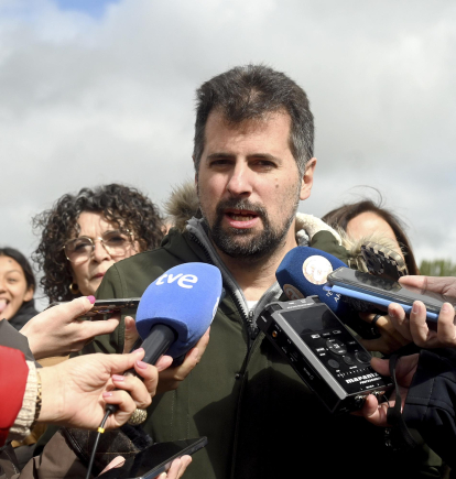 El secretario autonómico del PSOE, Luis Tudanca, el 1 de Mayo en Lerma.