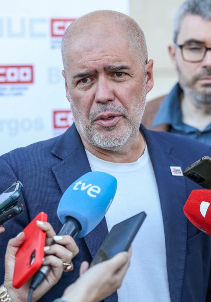 Unai Sordo antes de la celebración de los 50 años de la Asamblea de CCOO en Burgos.