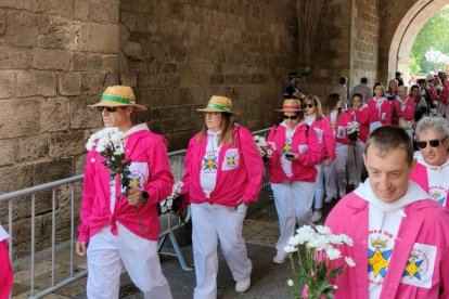 Instante de la Ofrenda Floral.