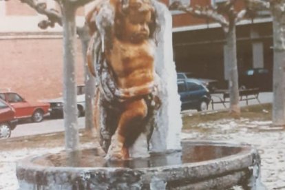 Así era la fuente del angelito del barrio de Santa Catalina
