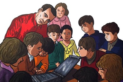 01 vineta benaiges y alumnos