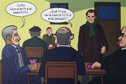 A algunos vecinos de Bañuelos no les entra por el ojo el nuevo maestro. BLUME