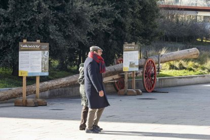 El mástil está expuesto en el paseo de Atapuerca desde el 25 de septiembre. SANTI OTERO
