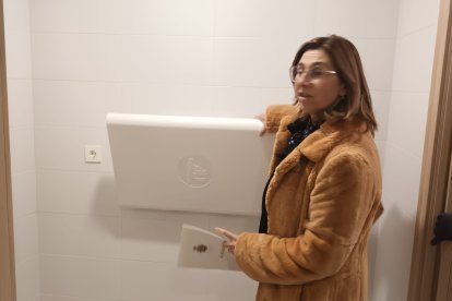 El baño tiene cambiador para bebés