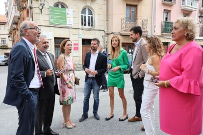 Tudanca, en Miranda en compahía de varios cargos socialistas. PSOE DE BURGOS