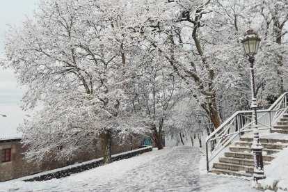 Burgos amanece helado. Tras las nevadas es el hielo el protagonista. S. L. C.