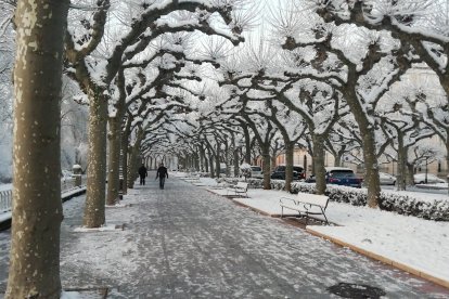 Burgos amanece helado. Tras las nevadas es el hielo el protagonista. S. L. C.