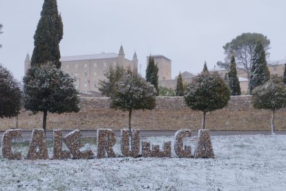 Caleruega cubierta con un manto blanco. L. V.