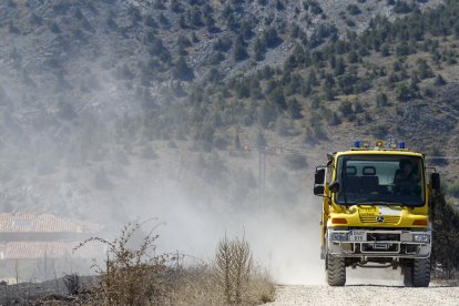 Las consecuencias del grave incendio de Quintanilla del Coco. FOTO: SANTI OTERO