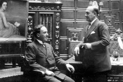 Los escritores sevillanos Antonio (izquierda) y Manuel Machado. ALFONSO