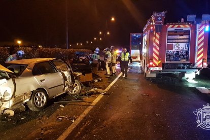 Imagen del lugar del accidente. BOMBEROS DE BURGOS