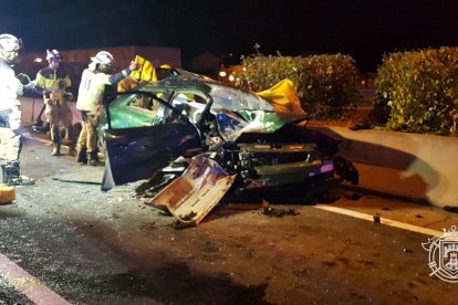 Imagen del lugar del accidente. BOMBEROS DE BURGOS
