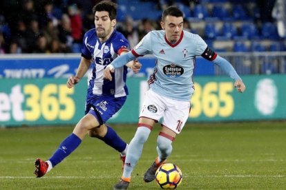 Aspas, marcado por Manu García en Mendizorroza