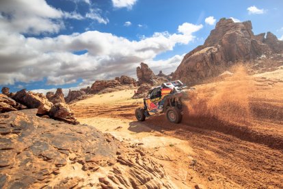 Cristina Gutiérrez durante la cuarta etapa del Dakar 2023.
