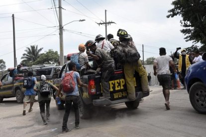 Evacuaciones en la zona del desastre