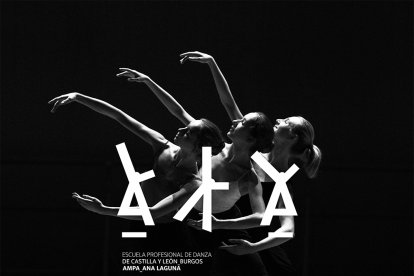 El logotipo ideado por Goyo Rodríguez para el Ampa de la Escuela Profesional de Danza Ana Laguna juega con las letras A y L de Ana Laguna imitando movimientos de danza de manera versátil sin identificar bailarín, bailarina o estilos de baile.