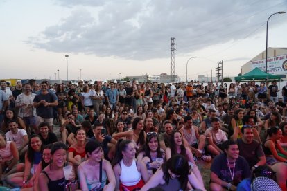 Así estaba el escenario al atardecer del jueves.  DO RIBERA