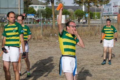 Burgos Corzos, el primer equipo en España de 'flag football' formado por personas con discapacidad intelectual. TOMÁS ALONSO