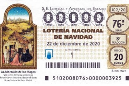 Este décimo 00000 se vende en cinco administraciones del país. La venta on line de un ´decimo como éste, del año pasado, ya está cerrada.