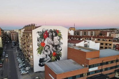 Mural en el barrio de Santa Catalina en Aranda de Duero. FB BARRIO SANTA CATALINA