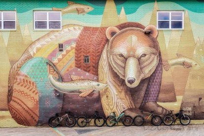 Mural en Belorado creado para el proyecto 'Wall-king Belorado'. STARTER PROYECTOS