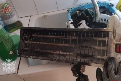Imagen del calefactor. BOMBEROS DE BURGOS