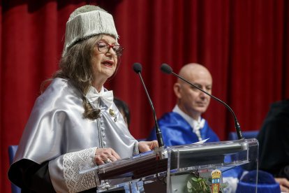 Instante de la intervención de la profesional. SANTI OTERO