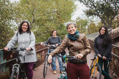 Santidrián y Caballero junto a Sole López y Cristina Vázquez. JUAN MANZANERA