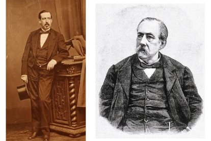 Dos retratos del político y jurista Manuel Ruiz Zorrilla.