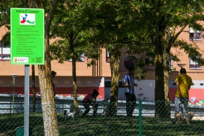 Perros y dueños disfrutan de las áreas de esparcimiento canino. TOMÁS ALONSO