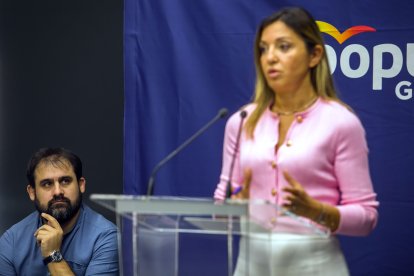 Berzosa escucha a Blasco en la intervención. T. ALONSO