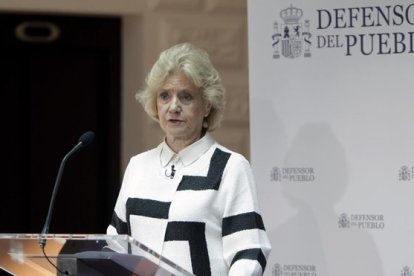 Soledad Becerril, en junio del año pasado, como Defensora del Pueblo
