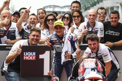 Jorge Martin (Honda) celebra una nueva 'pole' de esta temporada.