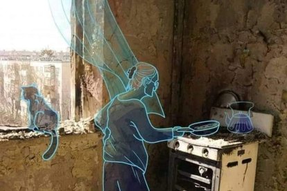 VIKA KROKHINA. Forma parte de un proyecto colectivo de estudiantes que tratan de rescatar el alma de zonas llenas de vida hace dos meses y hoy destruidas por las bombas.