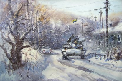 De vuelta a casa. MAKSYM KISILOV. Acuarelista profesional con exposiciones nacionales e internacionales a sus espaldas.