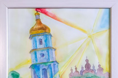 Nadiya Samokhina. Ucraniana recién llegada a Burgos. Relata la caída de la cruz frente a la Catedral de Kiev el día antes del inicio de la invasión Rusa en Ucrania. TOMÁS ALONSO