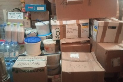 Material enviado al frente donde se encuentra el voluntario español conocido como Juan el Legionario. Disponen de material para más envíos pero no fondos para financiar los 800 euros que costaría el traslado de Burgos a Ucrania.