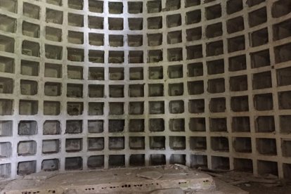 Interior de la pirámide de los italianos.