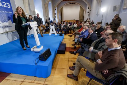 Ayala durante su intervención en el acto. S.O.