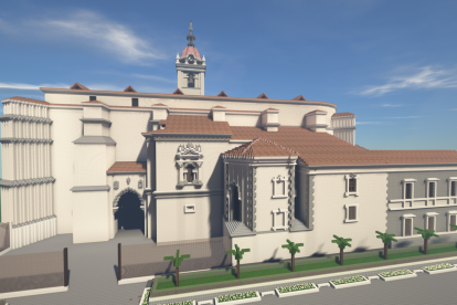 Recreación exterior de la Catedral de Ciudad Real.